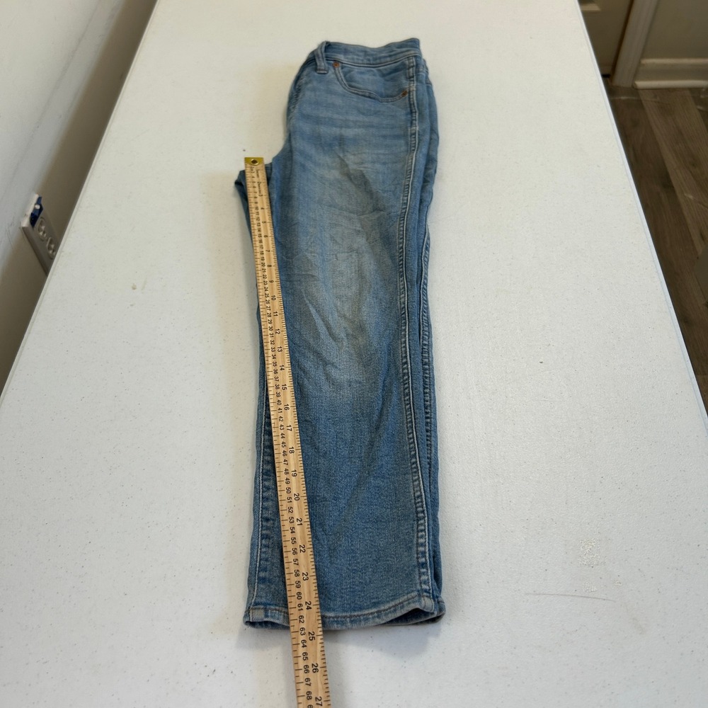 Madewell Stovepipe Jeans 27P Medium Wash Blue High Rise Straight Leg Denim - Picture 7 of 8